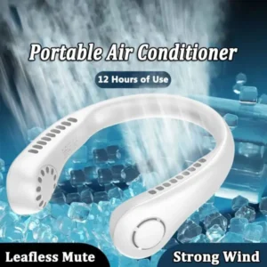 "Hands-Free Portable Neck AC Fan"