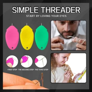 3Pcs Easy Needle Threader Tool Set
