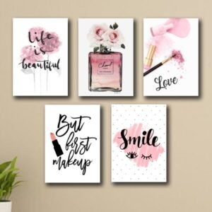 Girls Wall Art Sticky Frames - Set of 5
